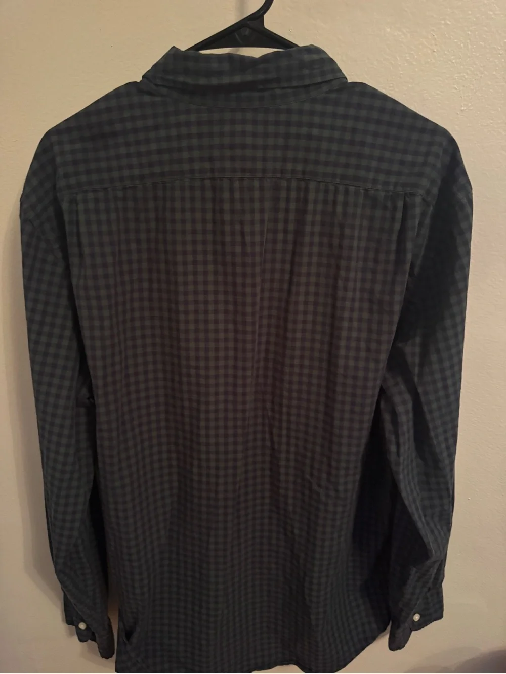 J.Crew Men’s XL Flex Washed Classic Fit Green Navy Gingham Button Down Shirt